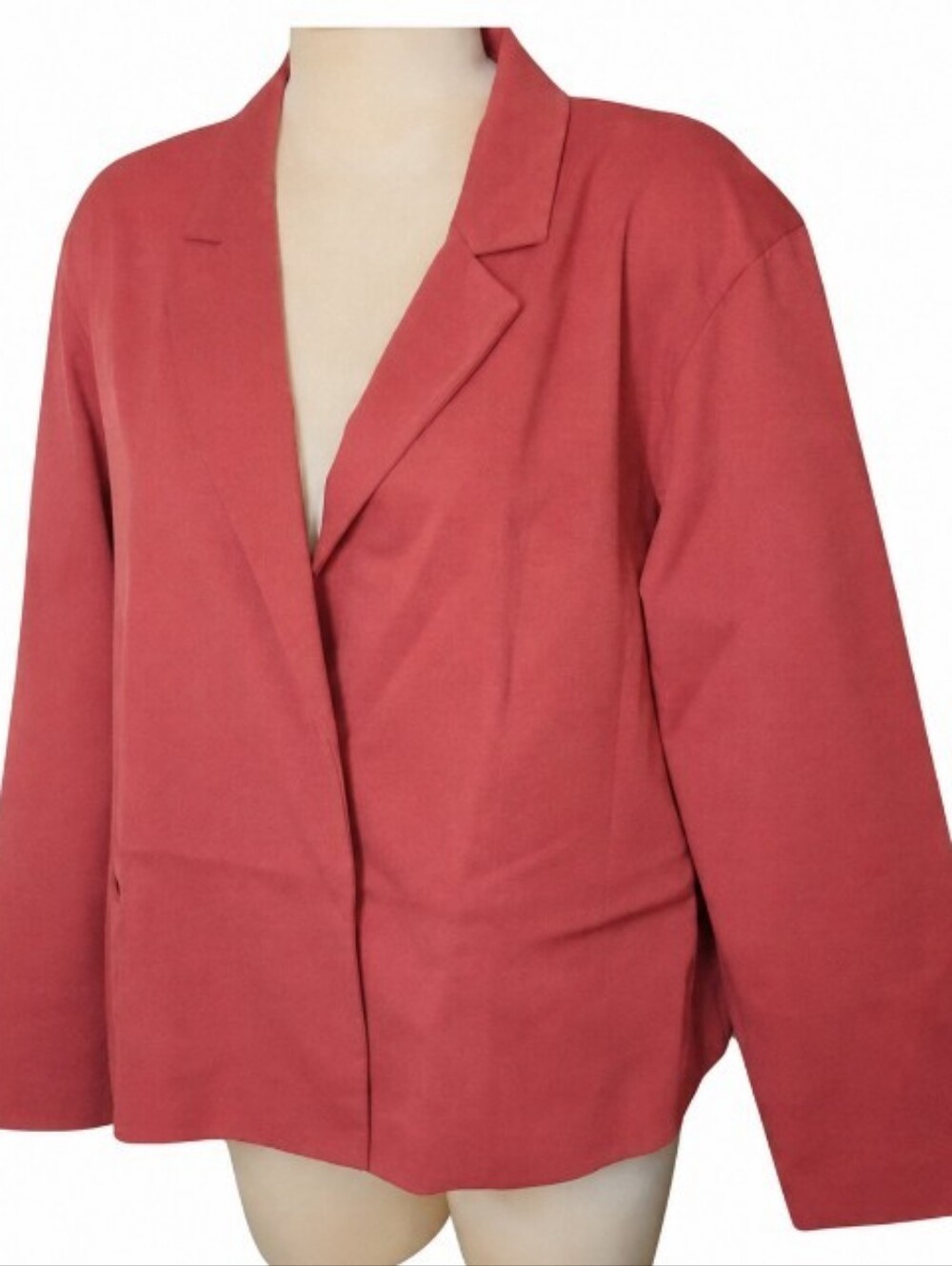 Lafayette 148 Rust Stretch Cotton Boxy Blazer Size L